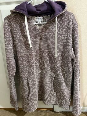Hang Ten A California Classic Vintage Marled Knit Pullover Hoodie M